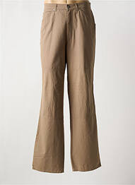 Pantalon flare coupe évasée beige LUCCHINI femme