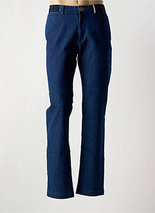 Jeans coupe droite fermeture zippée sous rabat boutonné bleu COFOX homme