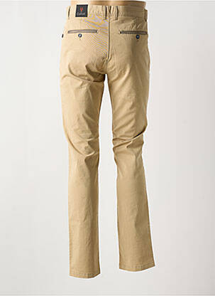 Pantalon slim fermeture zippée sous rabat boutonné beige COFOX homme