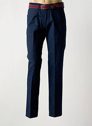 Pantalon slim fermeture zippée sous rabat boutonné bleu LCDN homme