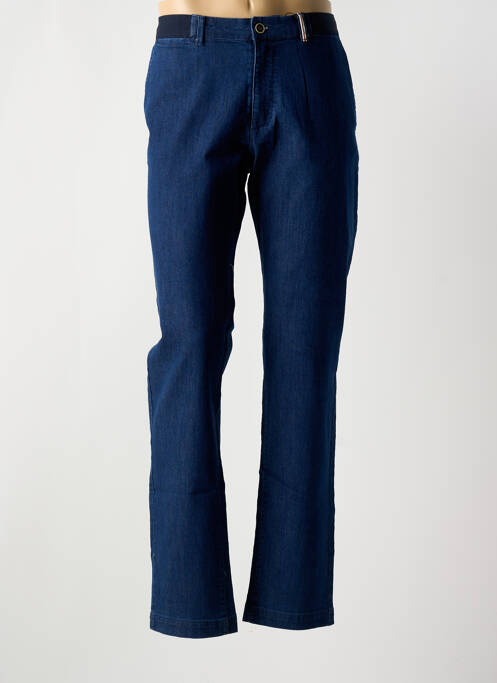 Jeans coupe droite fermeture zippée sous rabat boutonné bleu COFOX homme