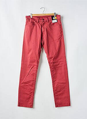 Pantalon droit stretch taille normale rouge KITISO homme