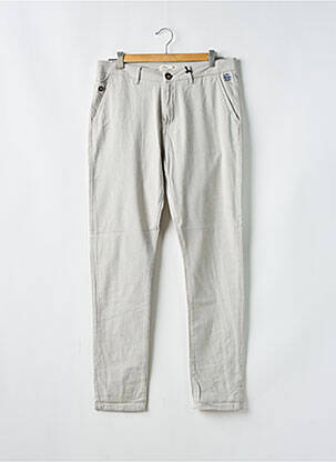 Pantalon chino stretch taille normale gris REDMAN homme