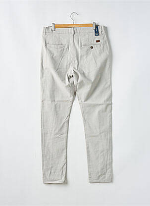 Pantalon chino stretch taille normale gris REDMAN homme