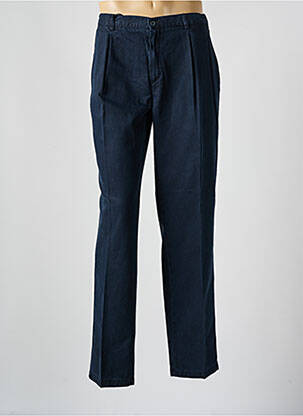 Pantalon chino poches taille normale bleu PIERRE D'ARLANC homme