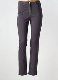 Jeans coupe slim stretch taille haute gris OLSEN femme