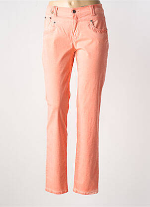 Pantalon slim tissage popeline taille normale orange ANNA MONTANA femme