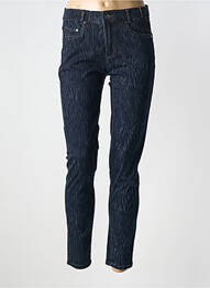 Jeans coupe slim stretch taille normale bleu ANNA MONTANA femme
