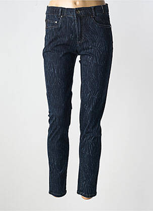 Jeans coupe slim stretch taille normale bleu ANNA MONTANA femme