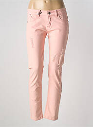 Jeans coupe slim taille basse taille basse rose MONDAY femme