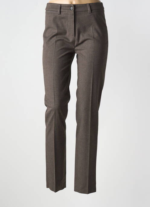 Pantalon slim marron ANNA MONTANA pour femme