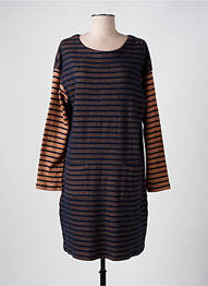 Robe mi-longue manches longues manches longues bleu WHITE STUFF femme