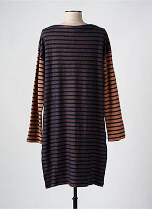 Robe mi-longue manches longues manches longues bleu WHITE STUFF femme