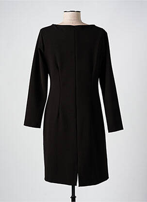 Robe mi-longue manches longues manches longues noir EVALINKA femme