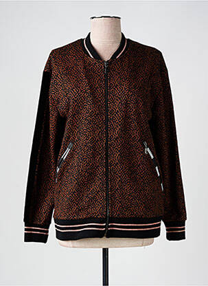 Veste casual col rond noir 7 SEASONS femme