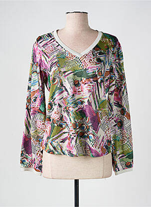 Blouse imprimé fleurs manches longues vert BARILOCHE femme