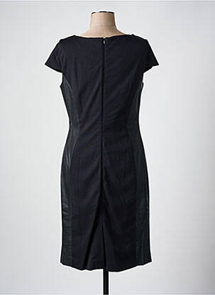 Robe mi-longue fermeture zippée au dos manches courtes noir OLSEN femme