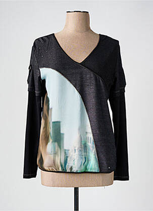 T-shirt manches longues manches longues noir FRED SABATIER femme