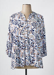 Blouse imprimé fantaisie manches 3/4 bleu OLSEN femme