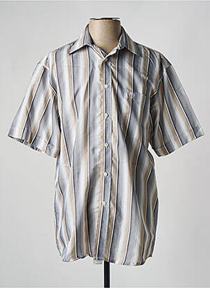 Chemise manches courtes coupe droite gris ARMORIAL homme