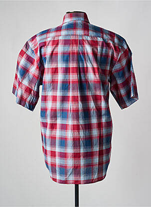 Chemise manches courtes imprimé carreaux rouge LOUIS VICTOR homme
