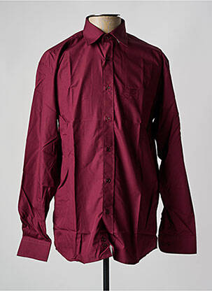 Chemise manches longues coupe droite rouge ARMORIAL homme