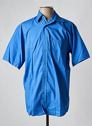 Chemise manches courtes coupe droite bleu ARMORIAL homme