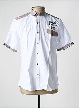 Chemise manches courtes coupe droite blanc CAP 10 TEN homme