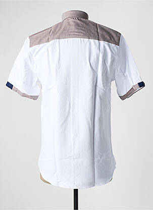 Chemise manches courtes coupe droite blanc CAP 10 TEN homme