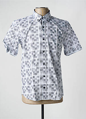 Chemise manches courtes imprimé fantaisie blanc CAP 10 TEN homme