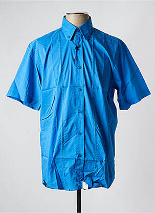 Chemise manches courtes coupe droite bleu ARMORIAL homme