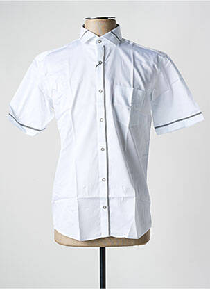 Chemise manches courtes coupe droite blanc CAP 10 TEN homme