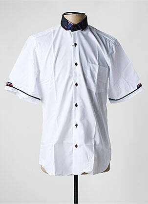 Chemise manches courtes coupe droite blanc CAP 10 TEN homme