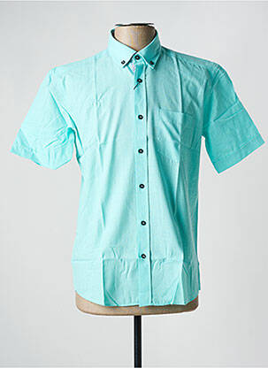 Chemise manches courtes coupe droite bleu CAP 10 TEN homme