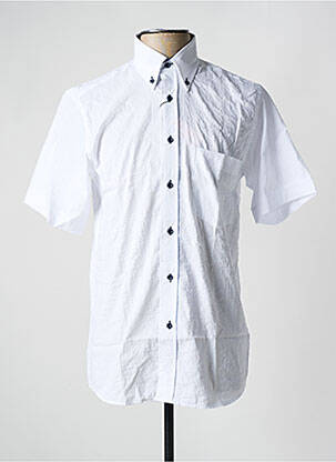 Chemise manches courtes coupe droite blanc CAP 10 TEN homme