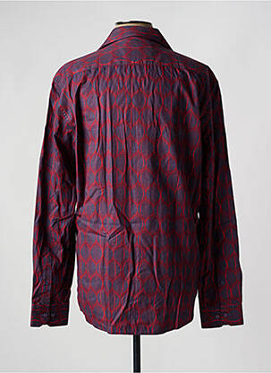 Chemise manches longues imprimé fantaisie rouge CAP 10 TEN homme