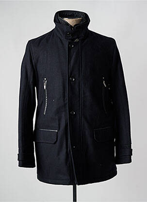 Manteau long coupe droite sans capuche noir COFOX homme