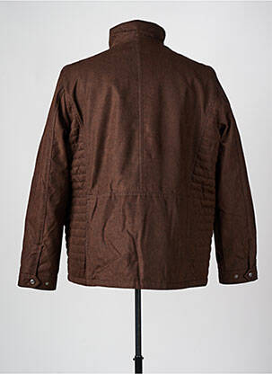 Blouson fermeture zippée sous rabat pressionné marron COFOX homme