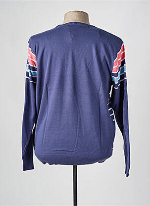 Pull col v manches longues bleu CBK homme