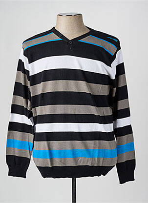 Pull col v manches longues noir CBK homme