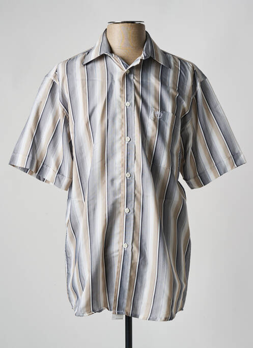 Chemise manches courtes coupe droite gris ARMORIAL homme