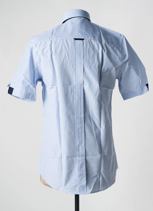Chemise manches courtes imprimé carreaux bleu CAP 10 TEN homme