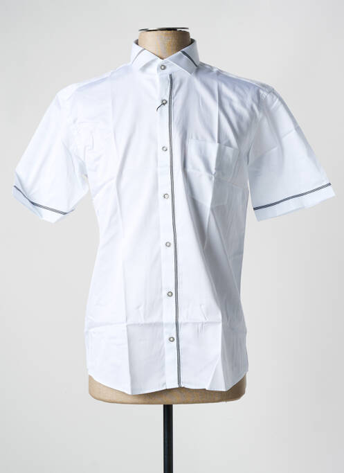 Chemise manches courtes coupe droite blanc CAP 10 TEN homme