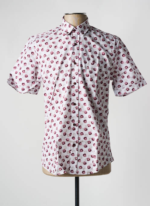 Chemise manches courtes imprimé fantaisie violet CAP 10 TEN homme