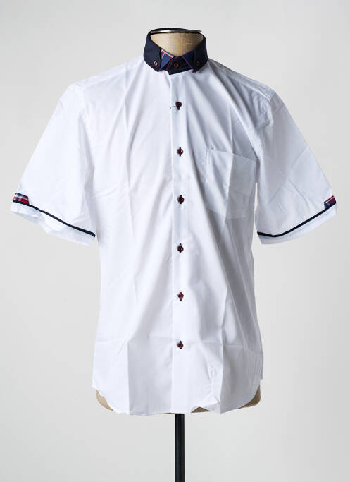 Chemise manches courtes coupe droite blanc CAP 10 TEN homme
