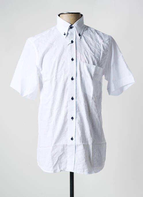 Chemise manches courtes coupe droite blanc CAP 10 TEN homme