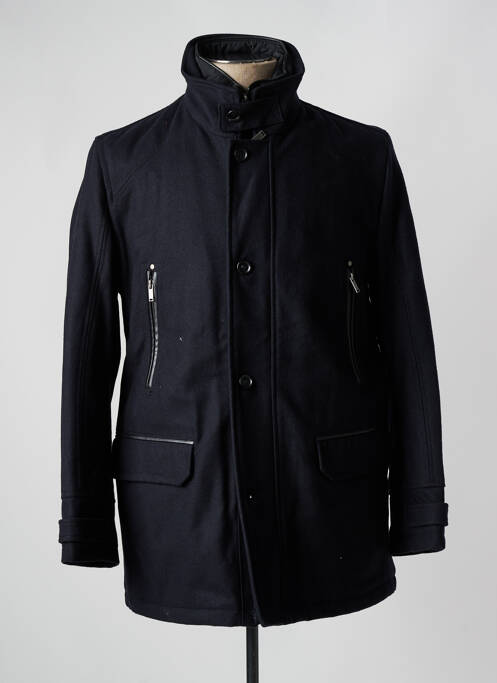Manteau long poches sans capuche noir COFOX homme