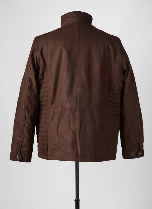 Blouson fermeture zippée sous rabat pressionné marron COFOX homme