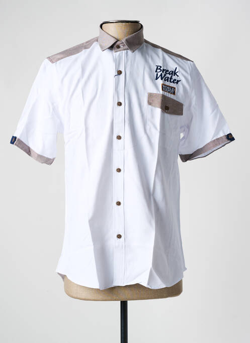 Chemise manches courtes blanc CAP 10 TEN pour homme