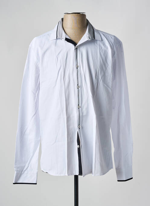 Chemise manches longues blanc CAP 10 TEN pour homme